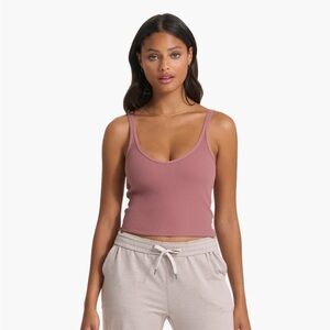 Vuori Rib Cropped Tank Mulberry color size Small